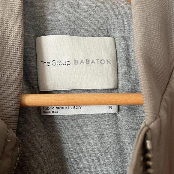 Aritzia The Group Babaton Gilman Classic Bomber Jacket Coat Modern Taupe NWT - Picture 10 of 12